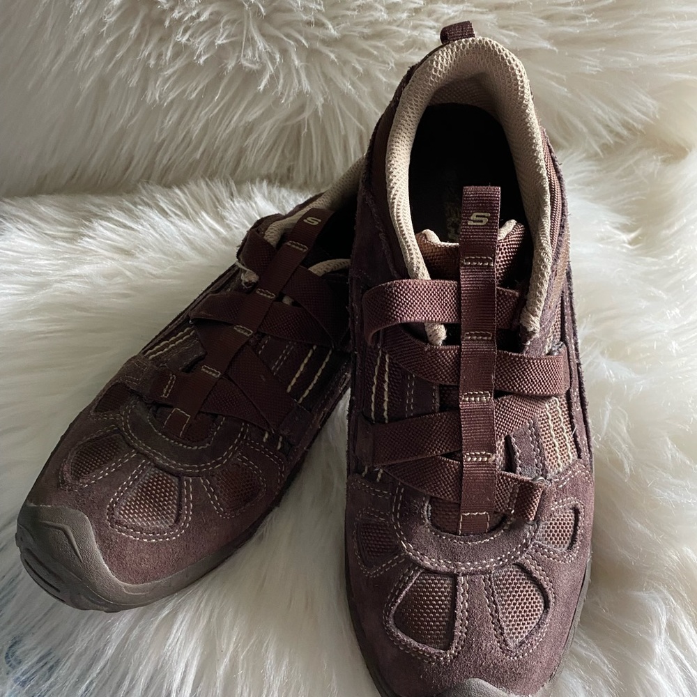 Skechers leather and fabric sneakers, like new